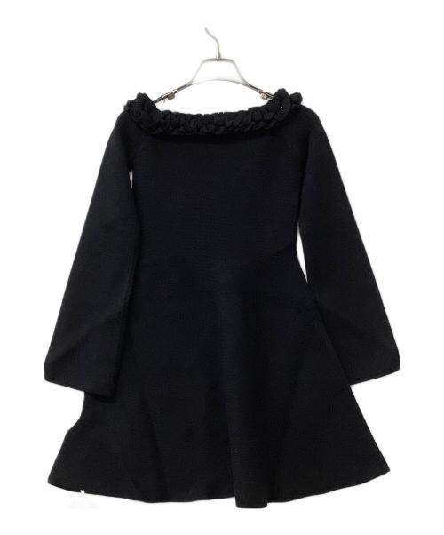 darich（ダーリッチ）darich (ダーリッチ) オフショルダーフリルニットミニワンピース ブラック サイズ:Free 未使用品の古着・服飾アイテム