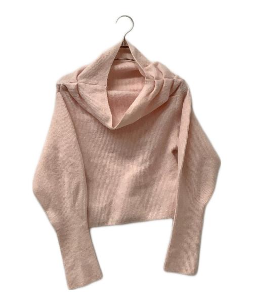 Snidel（スナイデル）Snidel (スナイデル) ルーズオフショルニットプルオーバー ピンク サイズ:ONE SIZEの古着・服飾アイテム