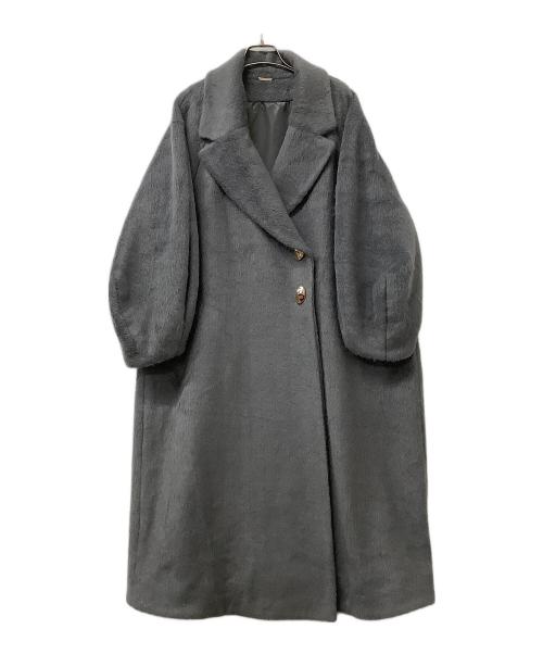 Snidel（スナイデル）Snidel (スナイデル) シャギーロングコート グレーの古着・服飾アイテム