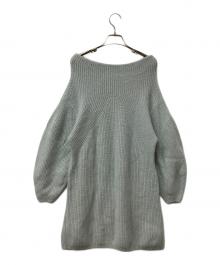 Snidel（スナイデル）の古着「ラクーンミニニットワンピース」｜スカイブルー