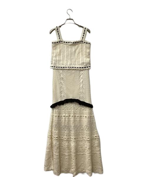 HER LIP TO（ハーリップトゥ）HER LIP TO (ハーリップトゥ) マーメイドクロシェセットアップ ホワイト サイズ:FREEの古着・服飾アイテム