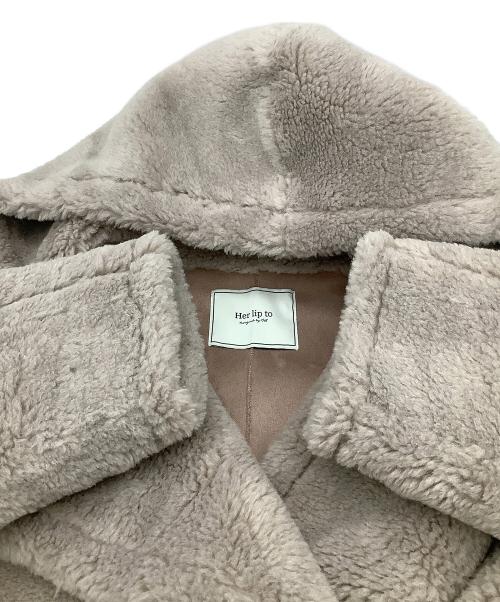 HER LIP TO（ハーリップトゥ）HER LIP TO (ハーリップトゥ) Fleur Shearling Boa Coat ブラウン サイズ:Sの古着・服飾アイテム
