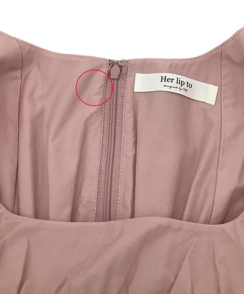 HER LIP TO（ハーリップトゥ）HER LIP TO (ハーリップトゥ) Catalina Back Ribbon Dress ピンク サイズ:Sの古着・服飾アイテム