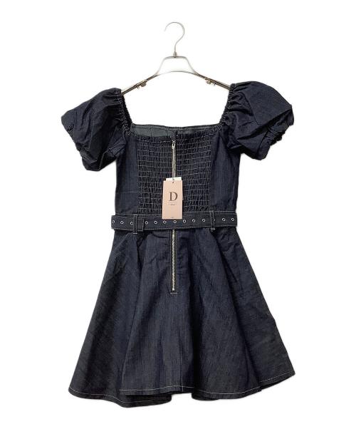 darich（ダーリッチ）Darich (ダーリッチ) デニムフレアミニワンピース インディゴ サイズ:Freeの古着・服飾アイテム