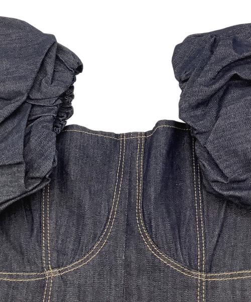 darich（ダーリッチ）Darich (ダーリッチ) デニムフレアミニワンピース インディゴ サイズ:Freeの古着・服飾アイテム