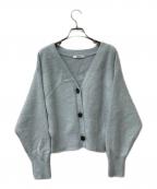 Snidelスナイデル）の古着「フォックスファーオフショルカーディガン」｜スカイブルー