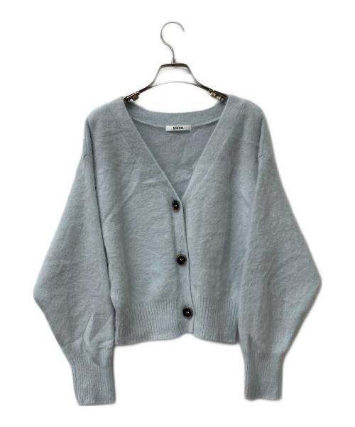 Snidel（スナイデル）Snidel (スナイデル) フォックスファーオフショルカーディガン スカイブルー サイズ:ONE SIZEの古着・服飾アイテム