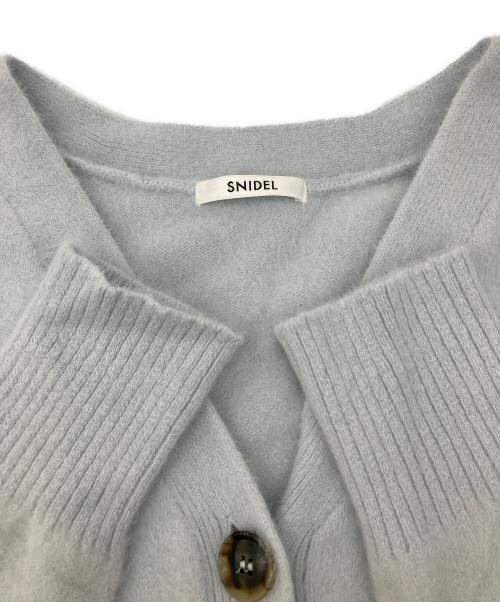 Snidel（スナイデル）Snidel (スナイデル) フォックスファーオフショルカーディガン スカイブルー サイズ:ONE SIZEの古着・服飾アイテム