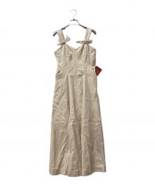 ME&ME COUTURE（ミーアンドミークチュール）の古着「コーデュロイワンピース」｜アイボリー