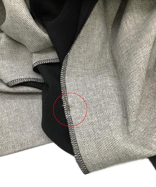 Snidel（スナイデル）Snidel (スナイデル) サイドプリーツバイカラーワンピース グレー×ブラックの古着・服飾アイテム
