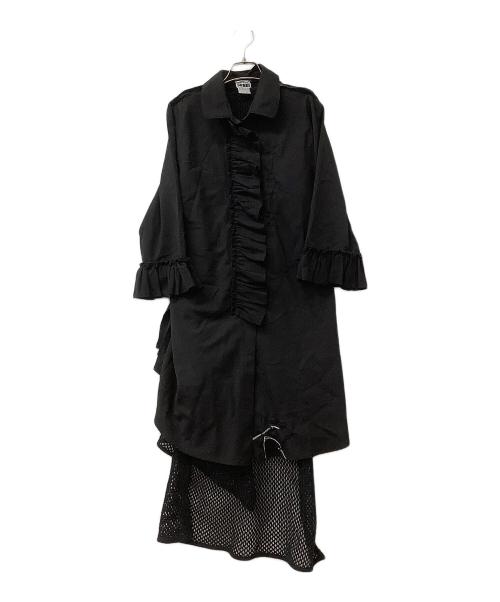 ISSEY MIYAKE FETE（イッセイミヤケフェット）ISSEY MIYAKE FETE (イッセイミヤケフェット) ニットコンビレイヤードワンピース ブラック サイズ:03の古着・服飾アイテム