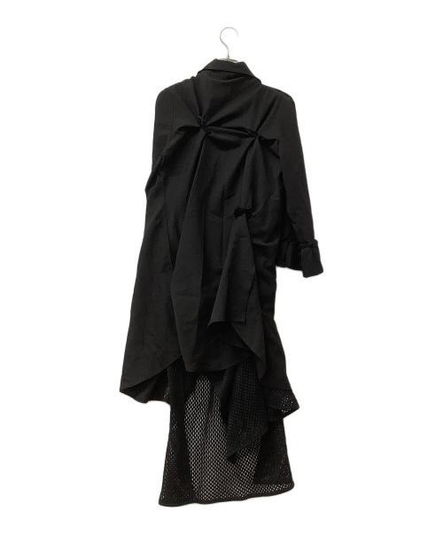 ISSEY MIYAKE FETE（イッセイミヤケフェット）ISSEY MIYAKE FETE (イッセイミヤケフェット) ニットコンビレイヤードワンピース ブラック サイズ:03の古着・服飾アイテム