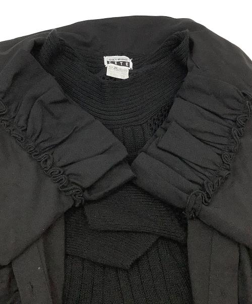 ISSEY MIYAKE FETE（イッセイミヤケフェット）ISSEY MIYAKE FETE (イッセイミヤケフェット) ニットコンビレイヤードワンピース ブラック サイズ:03の古着・服飾アイテム