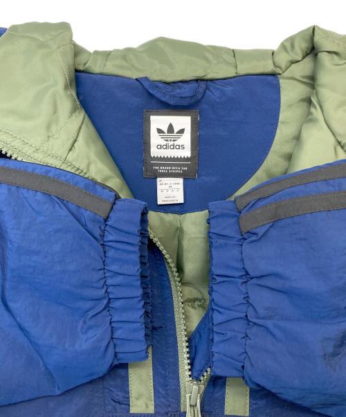 adidas Originals（アディダスオリジナル）adidas Originals (アディダスオリジナル) ANORAK PUFFY JACKET ネイビー×カーキ サイズ:Mの古着・服飾アイテム