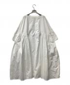 Veritecoeurヴェリテクール）の古着「ワンピース サイドギャザーワンピース」｜ホワイト