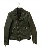 BACKLASHバックラッシュ）の古着「レザージャケット」｜オリーブ