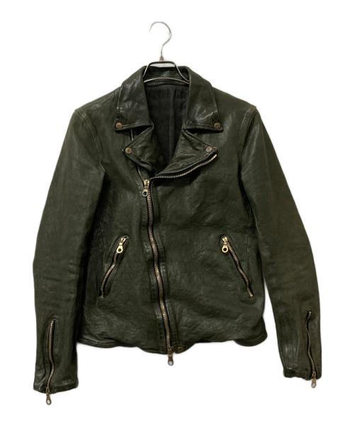 BACKLASH（バックラッシュ）BACKLASH (バックラッシュ) レザージャケット オリーブ サイズ:Lの古着・服飾アイテム