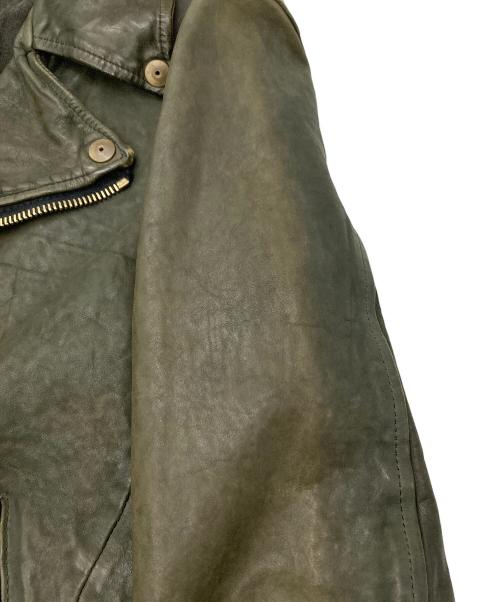 BACKLASH（バックラッシュ）BACKLASH (バックラッシュ) レザージャケット オリーブ サイズ:Lの古着・服飾アイテム