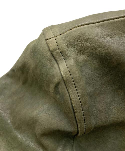 BACKLASH（バックラッシュ）BACKLASH (バックラッシュ) レザージャケット オリーブ サイズ:Lの古着・服飾アイテム