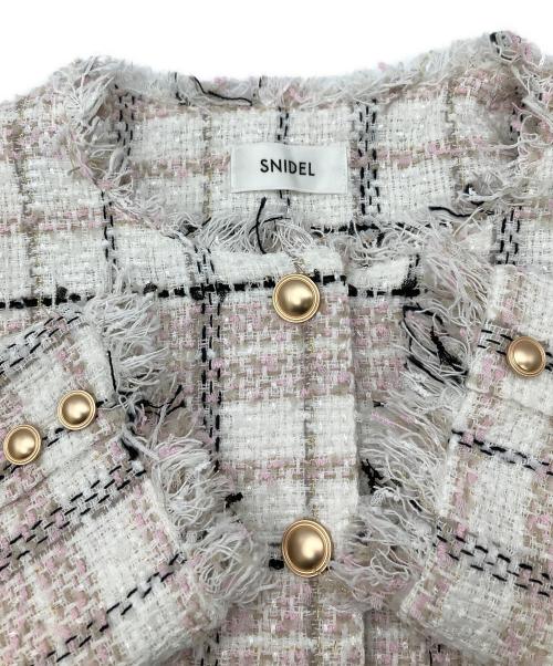 Snidel（スナイデル）Snidel (スナイデル) ツイードジャケット ホワイト×ピンク サイズ:1 未使用品の古着・服飾アイテム