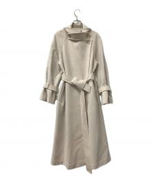 Snidel（スナイデル）の古着「ウールカシミヤスタンドカラーコート」｜アイボリー