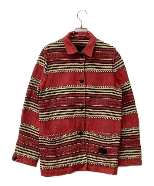 RALPH LAUREN（ラルフローレン）RALPH LAUREN (ラルフローレン) 90`sラグジャケット レッド×ブラック サイズ:Mの古着・服飾アイテム