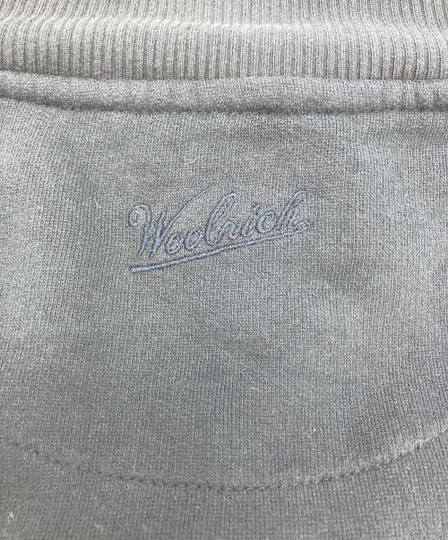 WOOLRICH（ウールリッチ）WOOLRICH (ウールリッチ) ハーフジップスウェット　パッチワーク ネイビー×ブラウン サイズ:XLの古着・服飾アイテム