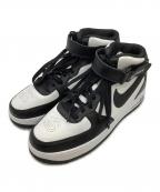 NIKE×stussyナイキ×ステューシー）の古着「スニーカー AIR FORCE 1 MID」｜ブラック×ホワイト