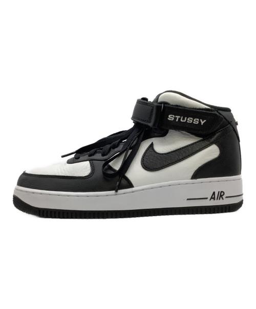 NIKE（ナイキ）NIKE (ナイキ) stussy (ステューシー) スニーカー AIR FORCE 1 MID ブラック×ホワイト サイズ:cm 27の古着・服飾アイテム