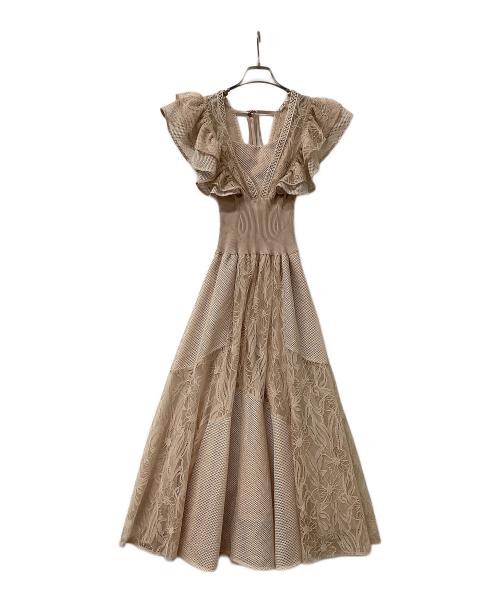 Snidel（スナイデル）Snidel (スナイデル) レースボリュームワンピース ピンクの古着・服飾アイテム