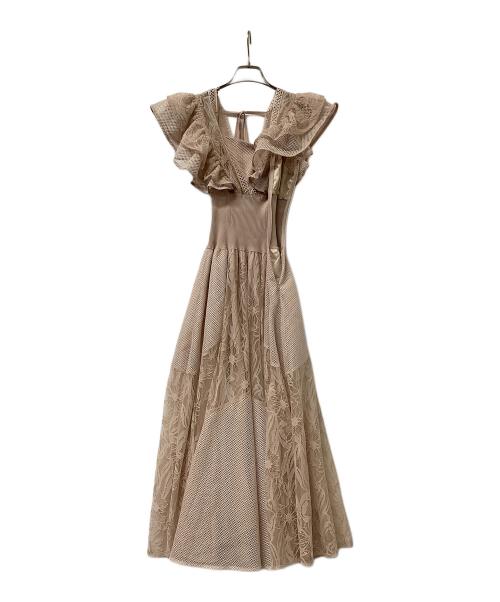 Snidel（スナイデル）Snidel (スナイデル) レースボリュームワンピース ピンクの古着・服飾アイテム