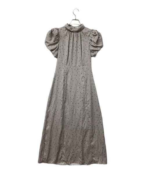 Snidel（スナイデル）Snidel (スナイデル) ギャザーパフスリワンピース グレーの古着・服飾アイテム