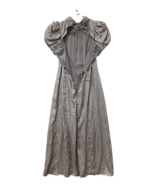 Snidel（スナイデル）Snidel (スナイデル) ギャザーパフスリワンピース グレーの古着・服飾アイテム
