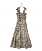 Snidelスナイデル）の古着「ティアードキャミワンピース」｜ブラウン×パープル