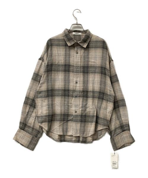 Snidel（スナイデル）Snidel (スナイデル) ネルシャツ ブラウン×ピンク サイズ:Fの古着・服飾アイテム