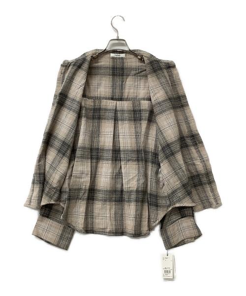 Snidel（スナイデル）Snidel (スナイデル) ネルシャツ ブラウン×ピンク サイズ:Fの古着・服飾アイテム