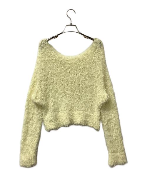 Snidel（スナイデル）Snidel (スナイデル) ミックスヤーンニットプルオーバー イエロー サイズ:Fの古着・服飾アイテム