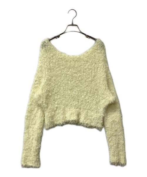 Snidel（スナイデル）Snidel (スナイデル) ミックスヤーンニットプルオーバー イエロー サイズ:Fの古着・服飾アイテム