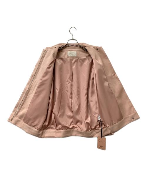 eimy istoire（エイミーイストワール）eimy istoire (エイミーイストワール) Synthetic Suedeジャケット ピンク サイズ:Fの古着・服飾アイテム