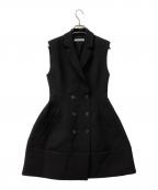 Snidelスナイデル）の古着「コンストラクトミニワンピース」｜ブラック