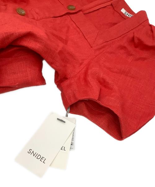 Snidel（スナイデル）Snidel (スナイデル) フロントボタンマーメイドワンピース レッド サイズ:1の古着・服飾アイテム