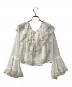 Snidelスナイデル）の古着「バリエレースブラウス」｜ホワイト