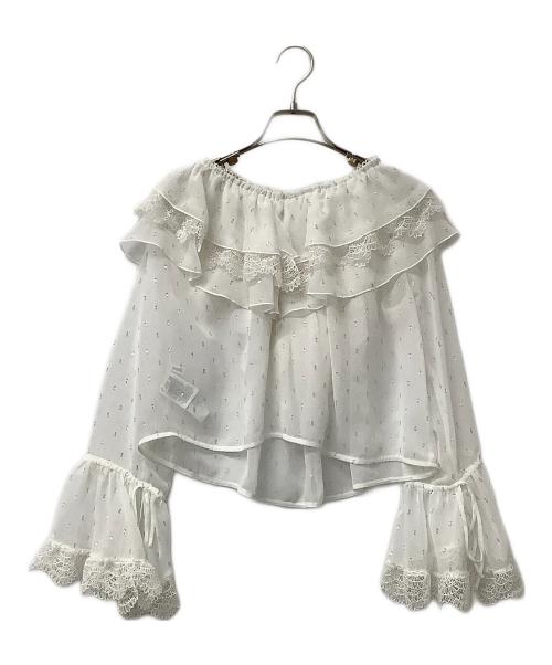 Snidel（スナイデル）Snidel (スナイデル) バリエレースブラウス ホワイト サイズ:Fの古着・服飾アイテム