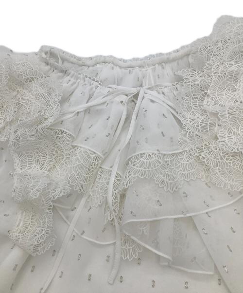 Snidel（スナイデル）Snidel (スナイデル) バリエレースブラウス ホワイト サイズ:Fの古着・服飾アイテム