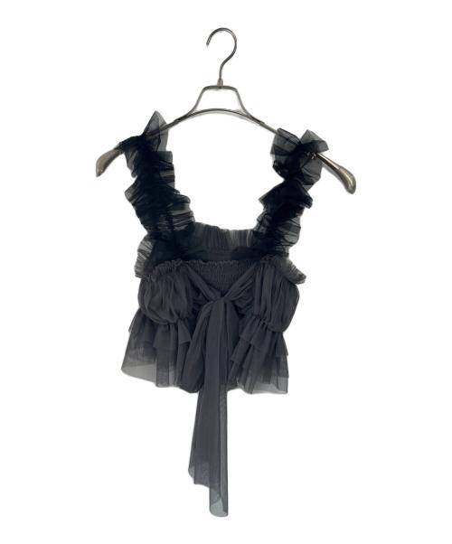 Snidel（スナイデル）Snidel (スナイデル) フリルチュールキャミソール グレー サイズ:Fの古着・服飾アイテム