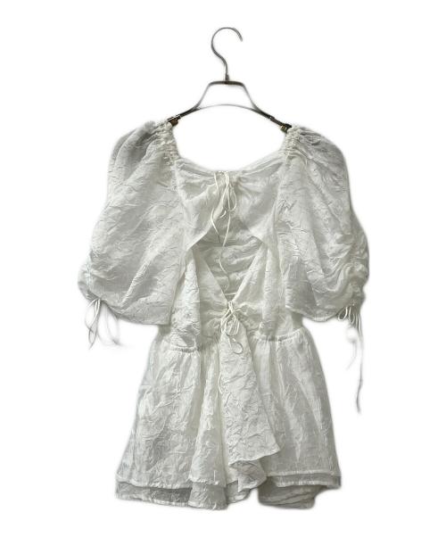 Snidel（スナイデル）Snidel (スナイデル) シアーシャーリングブラウス ホワイト サイズ:1の古着・服飾アイテム