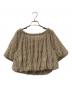 anuans (アニュアンス) 半袖ブラウス チュールジャガード2wayブラウス ブラウン サイズ:F：4000円