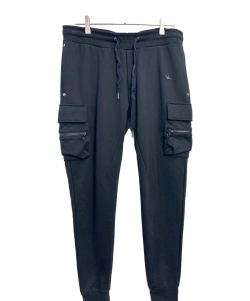 1PIU1UGUALE3 RELAX（ウノピゥウノウグァーレトレ リラックス）1PIU1UGUALE3 RELAX (ウノピゥウノウグァーレトレ リラックス) スウェットカーゴパンツ ブラック サイズ:XXLの古着・服飾アイテム