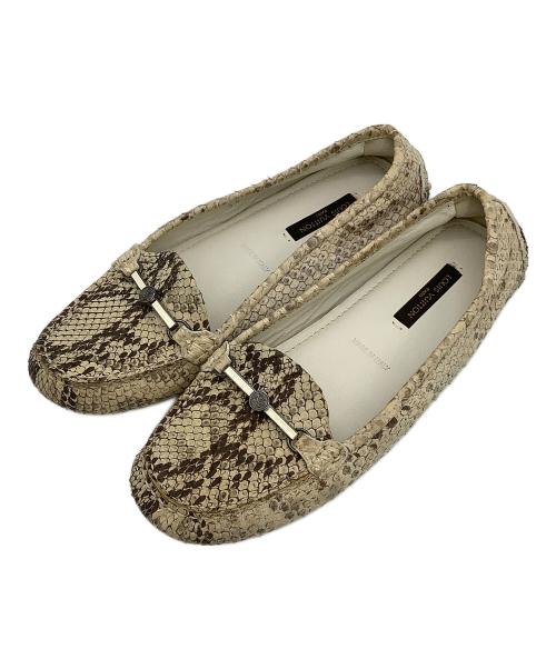 LOUIS VUITTON（ルイ ヴィトン）LOUIS VUITTON (ルイ ヴィトン) パイソンドライビングローシューズ ブラウン サイズ:34の古着・服飾アイテム