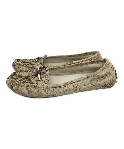 LOUIS VUITTON（ルイ ヴィトン）LOUIS VUITTON (ルイ ヴィトン) パイソンドライビングローシューズ ブラウン サイズ:34の古着・服飾アイテム